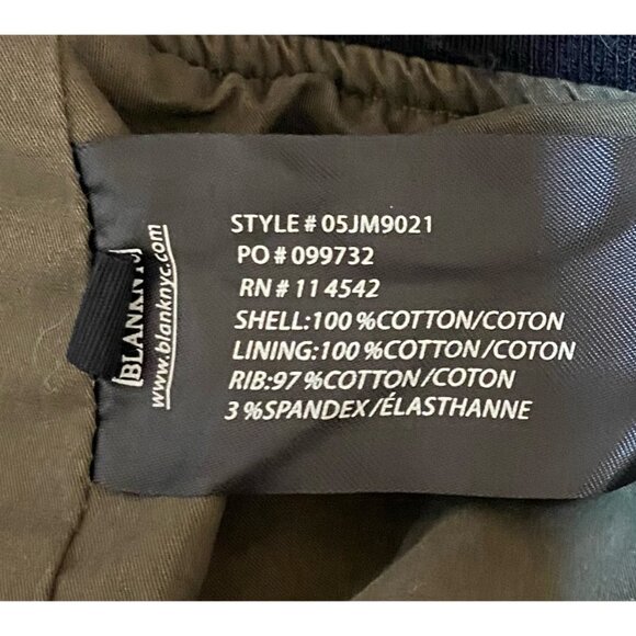 BLANKNYC Army Green Men’s Cotton Utility Jacket w/ Zip, Pockets, Collar Sz. S - Picture 10 of 10